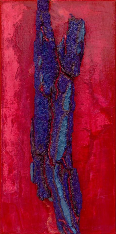 Originalgemälde in Blau und Magenta
