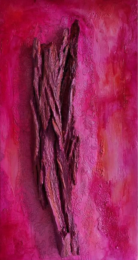 Originalgemälde in Magenta