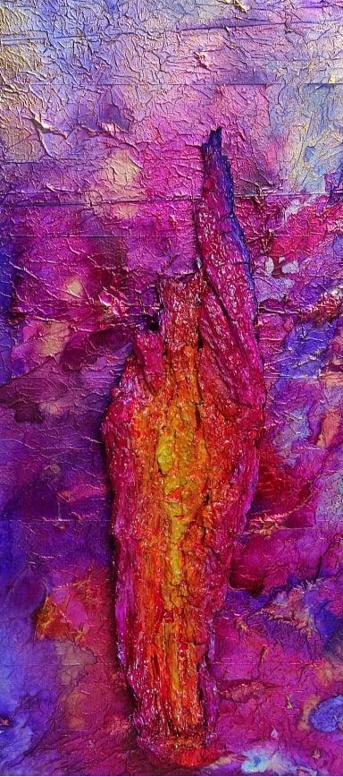 Originalgemälde Violette Flamme